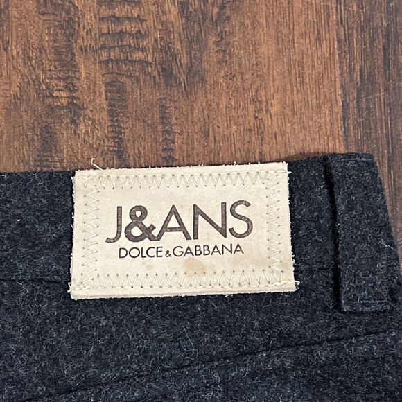 J&ANS Dolce Gabbana Gray Men Wool Pants Made In Italy Size: 36/50 - Picture 10 of 11